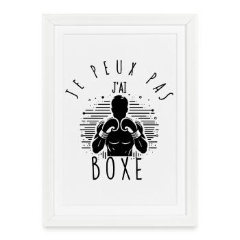 I can't, I boxed. - Framed poster (27 × 37 cm) - white - Front