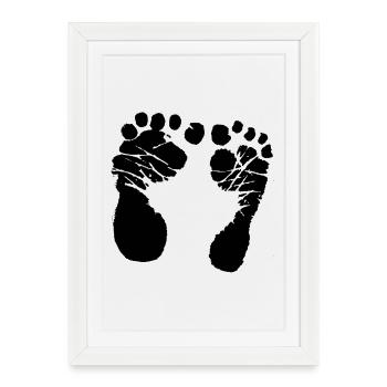 Baby Footprint – First Steps for the Heart - Framed poster (27 × 37 cm) - white - Front