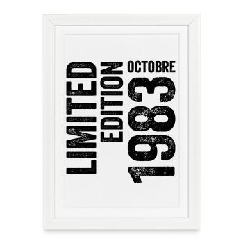 1983 - Affiche encadrée (27 × 37 cm) - blanc - Devant