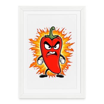 Paprika - Affiche encadrée (27 × 37 cm) - blanc - Devant