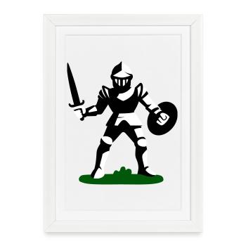 Knight Toy - Framed poster (27 × 37 cm) - white - Front
