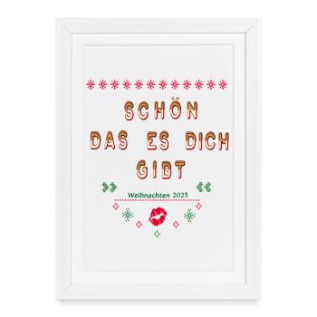 It's nice that you exist Christmas 2025 - Framed poster (27 × 37 cm) - white - Front