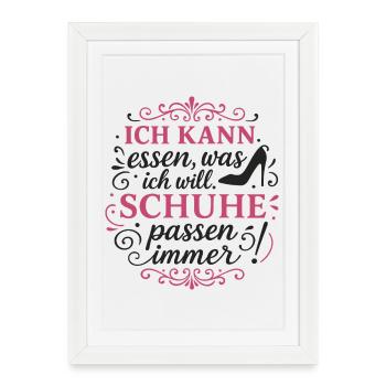 Les chaussures s’adaptent toujours – le style avec humour - Affiche encadrée (27 × 37 cm) - blanc - Devant