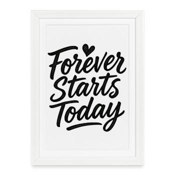 Marriage: Always starts today! - Framed poster (27 × 37 cm) - white - Front