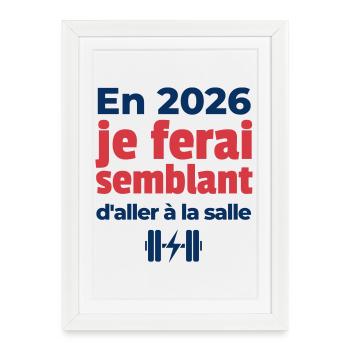 Résolution de fin d'année - Affiche encadrée (27 × 37 cm) - blanc - Devant