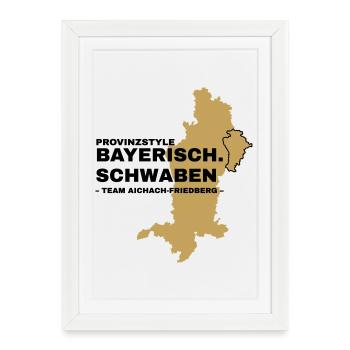 Souabe | AICHACH-FRIEDBERG - Affiche encadrée (27 × 37 cm) - blanc - Devant