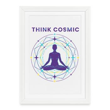 Cosmic Meditation - Framed poster (27 × 37 cm) - white - Front