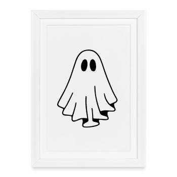Hushed Ghost in Draped Cloak - Framed poster (27 × 37 cm) - white - Front