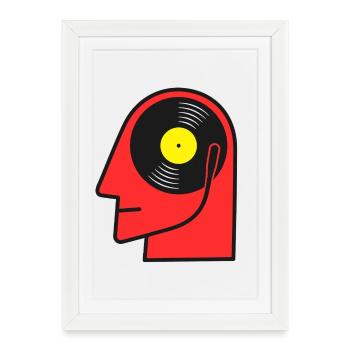 Affiche de tête d’album vinyle - Affiche encadrée (27 × 37 cm) - blanc - Devant
