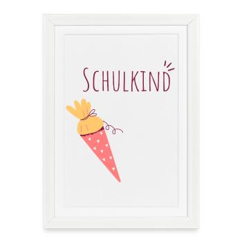 Conception de cônes de glace pour enfants - Affiche encadrée (27 × 37 cm) - blanc - Devant