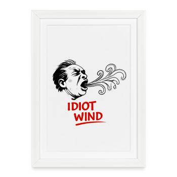 Stormhead with wind spirals - Framed poster (27 × 37 cm) - white - Front