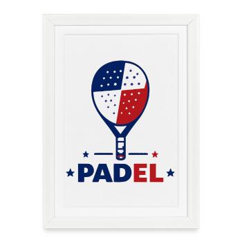 padel france patriote - Affiche encadrée (27 × 37 cm) - blanc - Devant
