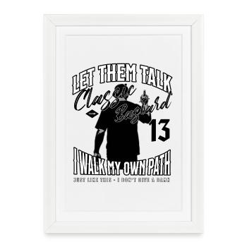 Motorcyclists – Let Them Talk – Biker Design - Framed poster (27 × 37 cm) - white - Front