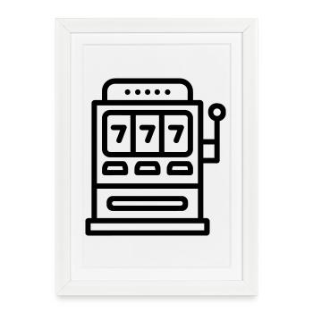 Casino - Affiche encadrée (27 × 37 cm) - blanc - Devant