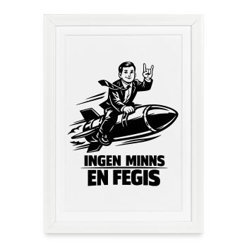 Les chevaucheurs lâches font la fusée - Affiche encadrée (27 × 37 cm) - blanc - Devant