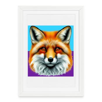fox - Framed poster (27 × 37 cm) - white - Front