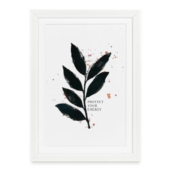 Protect Your Energy - Mindfulness Design - Framed poster (27 × 37 cm) - white - Front