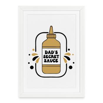 Drôle de Dads Secret Sauce Griller - Affiche encadrée (27 × 37 cm) - blanc - Devant