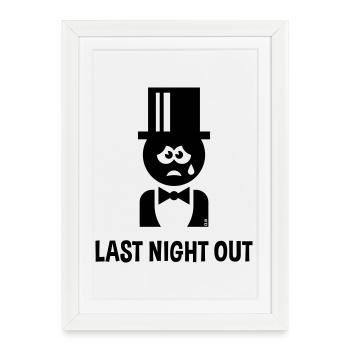 Bräutigam – Last Night Out (JGA / Polterabend / B) - Framed poster (27 × 37 cm) - white - Front