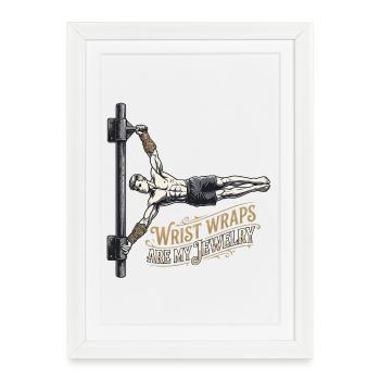 Golden Calisthenics Wrist Wraps - Framed poster (27 × 37 cm) - white - Front