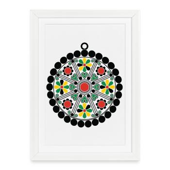 Bijoux de Kabylie - Affiche encadrée (27 × 37 cm) - blanc - Devant