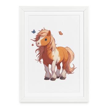 Franges avec des papillons - Affiche encadrée (27 × 37 cm) - blanc - Devant