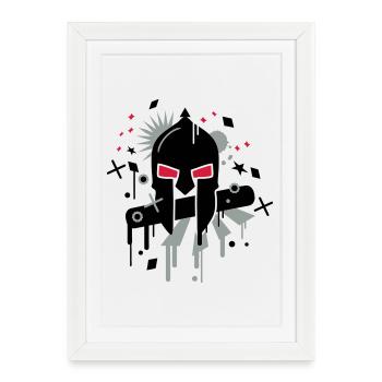 Spartan helmet - Framed poster (27 × 37 cm) - white - Front