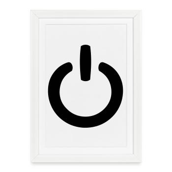 Symbole de puissance - Affiche encadrée (27 × 37 cm) - blanc - Devant