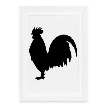 Hahn - Affiche encadrée (27 × 37 cm) - blanc - Devant