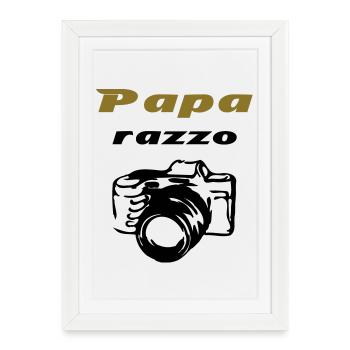 Paparazzo - Affiche encadrée (27 × 37 cm) - blanc - Devant