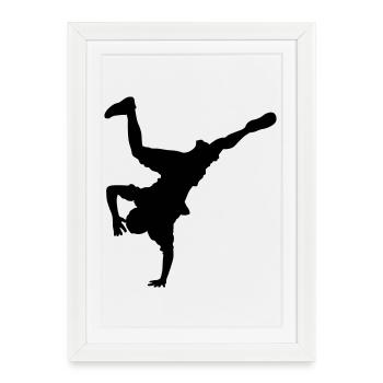 Hip Hop - Framed poster (27 × 37 cm) - white - Front