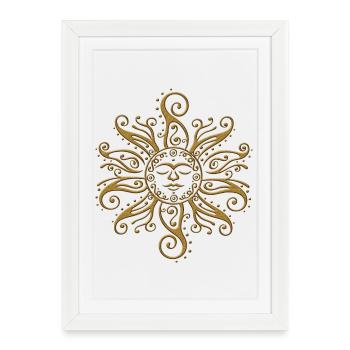 Été soleil d'été - Affiche encadrée (27 × 37 cm) - blanc - Devant