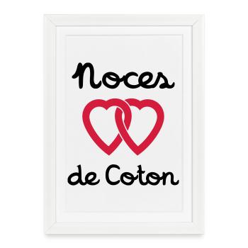 Noces de Coton - Affiche encadrée (27 × 37 cm) - blanc - Devant