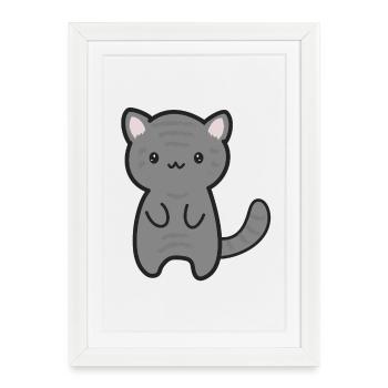 Tiger cat - Framed poster (27 × 37 cm) - white - Front
