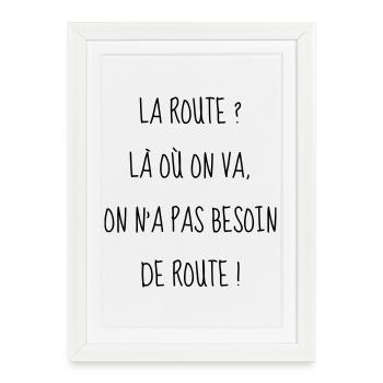 Cinéma / Citation / Série télé / Geek - Affiche encadrée (27 × 37 cm) - blanc - Devant