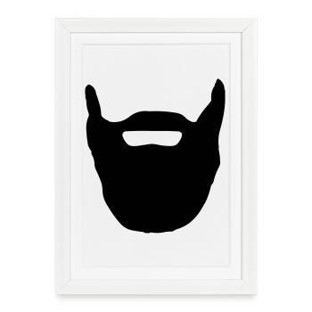 Beard - Framed poster (27 × 37 cm) - white - Front