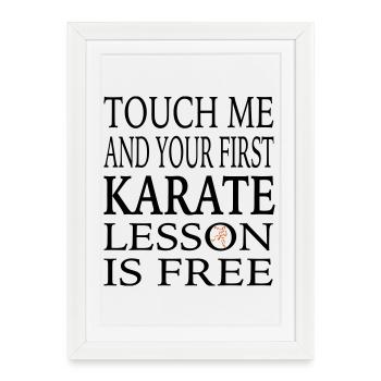 karate - Framed poster (27 × 37 cm) - white - Front