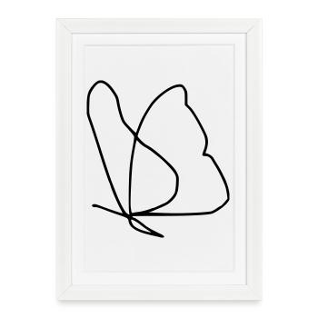 Papillon - Affiche encadrée (27 × 37 cm) - blanc - Devant
