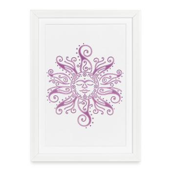 Sun Mehndi Summer Vibes - Framed poster (27 × 37 cm) - white - Front