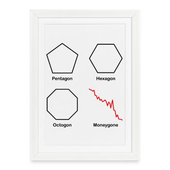 Money, Stocks, Stock Exchange, Trading, Finance, Investor - Framed poster (27 × 37 cm) - white - Front