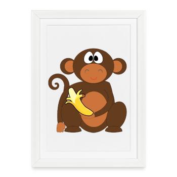 Ben with banana - Framed poster (27 × 37 cm) - white - Front