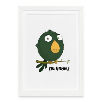 Vous oiseau - Affiche encadrée (27 × 37 cm) - blanc - Devant