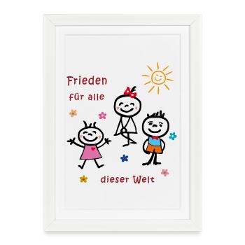 Kindertag, Frieden - Gerahmtes Poster (27 × 37 cm) - Weiß - Vorne