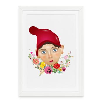 Le Kasper ou Kasperle comme portrait de poupée - Affiche encadrée (27 × 37 cm) - blanc - Devant