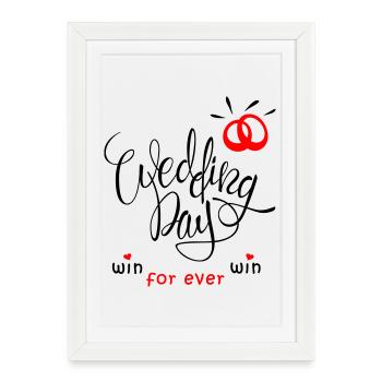 Wedding, Wedding Bands, Bridal, Wedding Day - Framed poster (27 × 37 cm) - white - Front