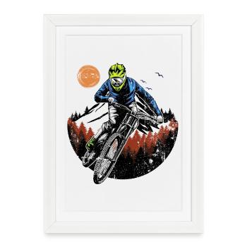 Cavalier de la crête de minuit - Affiche encadrée (27 × 37 cm) - blanc - Devant