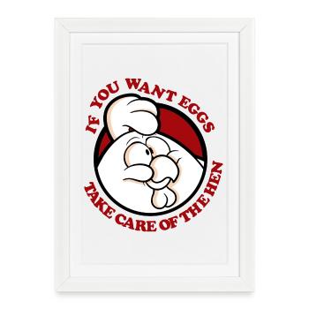 T c de la poule 2 - Affiche encadrée (27 × 37 cm) - blanc - Devant
