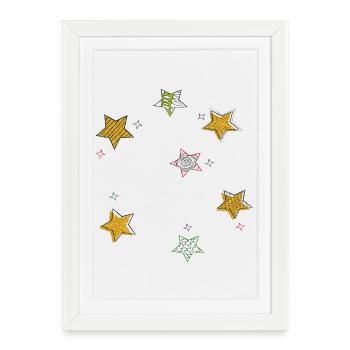 Étoiles - Affiche encadrée (27 × 37 cm) - blanc - Devant