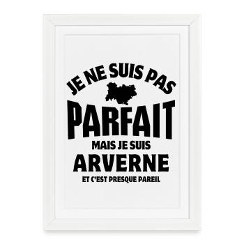 Auvergne, je suis auvergnat - Affiche encadrée (27 × 37 cm) - blanc - Devant