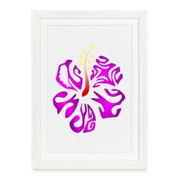 KIANA (violet) - Affiche encadrée (27 × 37 cm) - blanc - Devant